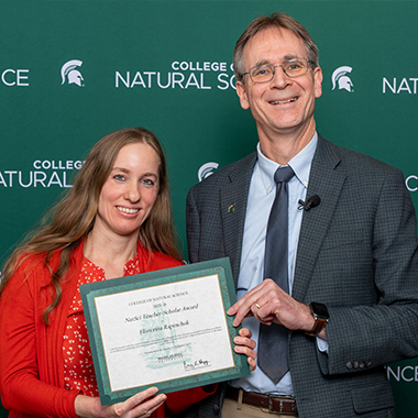 Ekaterina Rapinchuk with Dean Eric Hegg